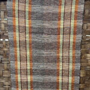 Vintage Rag Rug Striped Woven